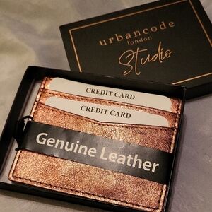Urbancode London Studio Bronze Metallic Card Holder Bnib